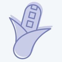 Icon Corn. related to Fruits and Vegetables symbol. two tone style. editable vector