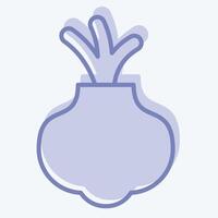 Icon Onion. related to Fruits and Vegetables symbol. two tone style. editable vector