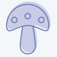 Icon Mushroom. related to Fruits and Vegetables symbol. two tone style. editable vector