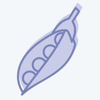 Icon Peas. related to Fruits and Vegetables symbol. two tone style. editable vector