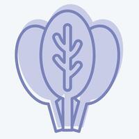 Icon Spinach. related to Fruits and Vegetables symbol. two tone style. editable vector