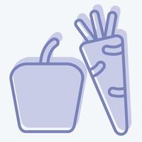 Icon Vegetables. related to Fruits and Vegetables symbol. two tone style. editable vector