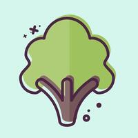 Icon Broccoli. related to Fruits and Vegetables symbol. MBE style. editable vector