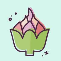 Icon Artichoke. related to Fruits and Vegetables symbol. MBE style. editable vector