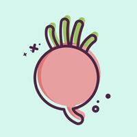 Icon Beetroot. related to Fruits and Vegetables symbol. MBE style. editable vector