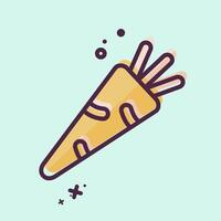 Icon Carrot. related to Fruits and Vegetables symbol. MBE style. editable vector