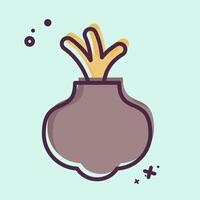 Icon Onion. related to Fruits and Vegetables symbol. MBE style. editable vector