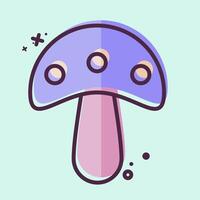 Icon Mushroom. related to Fruits and Vegetables symbol. MBE style. editable vector