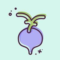 Icon Radish. related to Fruits and Vegetables symbol. MBE style. editable vector