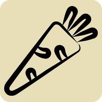 Icon Carrot. related to Fruits and Vegetables symbol. hand drawn style. editable vector