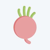 Icon Beetroot. related to Fruits and Vegetables symbol. flat style. editable vector