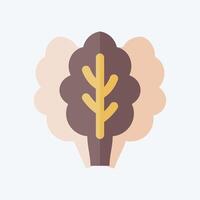 Icon Kale. related to Fruits and Vegetables symbol. flat style. editable vector