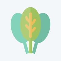 Icon Spinach. related to Fruits and Vegetables symbol. flat style. editable vector