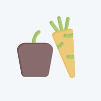Icon Vegetables. related to Fruits and Vegetables symbol. flat style. editable vector