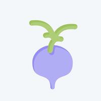 Icon Radish. related to Fruits and Vegetables symbol. flat style. editable vector