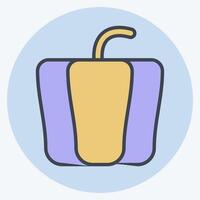 Icon Bell Pepper. related to Fruits and Vegetables symbol. color mate style. editable vector