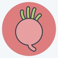 Icon Beetroot. related to Fruits and Vegetables symbol. color mate style. editable vector