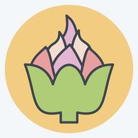 Icon Artichoke. related to Fruits and Vegetables symbol. color mate style. editable vector