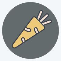 Icon Carrot. related to Fruits and Vegetables symbol. color mate style. editable vector