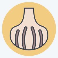 Icon Garlic. related to Fruits and Vegetables symbol. color mate style. editable vector