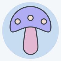 Icon Mushroom. related to Fruits and Vegetables symbol. color mate style. editable vector