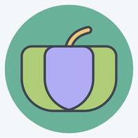 Icon Pumpkin. related to Fruits and Vegetables symbol. color mate style. editable vector