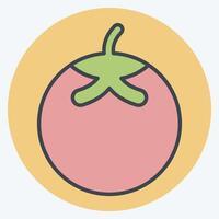 Icon Tomato. related to Fruits and Vegetables symbol. color mate style. editable vector