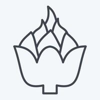 Icon Artichoke. related to Fruits and Vegetables symbol. line style. editable vector