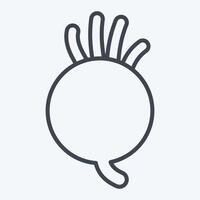 Icon Beetroot. related to Fruits and Vegetables symbol. line style. editable vector
