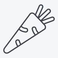 Icon Carrot. related to Fruits and Vegetables symbol. line style. editable vector