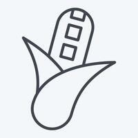 Icon Corn. related to Fruits and Vegetables symbol. line style. editable vector