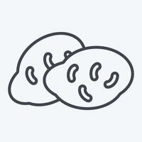 Icon Potato. related to Fruits and Vegetables symbol. line style. editable vector