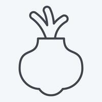 Icon Onion. related to Fruits and Vegetables symbol. line style. editable vector