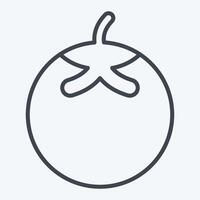 Icon Tomato. related to Fruits and Vegetables symbol. line style. editable vector