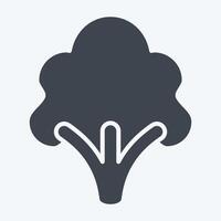 Icon Broccoli. related to Fruits and Vegetables symbol. glyph style. editable vector