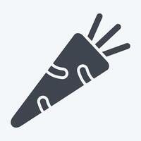 Icon Carrot. related to Fruits and Vegetables symbol. glyph style. editable vector