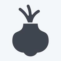 Icon Onion. related to Fruits and Vegetables symbol. glyph style. editable vector