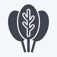 Icon Spinach. related to Fruits and Vegetables symbol. glyph style. editable vector