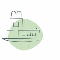 Icon Tower. related to House symbol. Color Spot Style. design editable vector