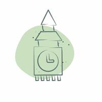Icon Fortress. related to House symbol. Color Spot Style. design editable vector