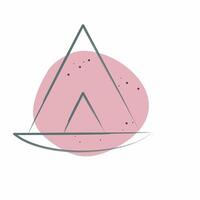 Icon Wigwam. related to House symbol. Color Spot Style. design editable vector