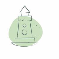 Icon Light House. related to House symbol. Color Spot Style. design editable vector