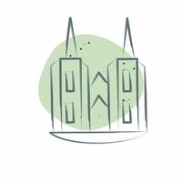 Icon Cathedral. related to House symbol. Color Spot Style. design editable vector