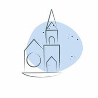 Icon Chapel. related to House symbol. Color Spot Style. design editable vector