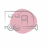 Icon Caravan. related to House symbol. Color Spot Style. design editable vector