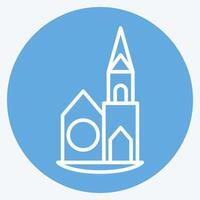 Icon Chapel. related to House symbol. blue eyes style. design editable vector