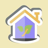 Sticker Eco House. related to House symbol. design editable vector