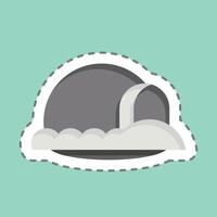 Sticker line cut Inglo. related to House symbol. design editable vector