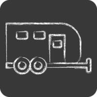 Icon Caravan. related to House symbol. chalk Style. design editable vector