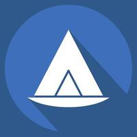 Icon Wigwam. related to House symbol. long shadow style. design editable vector
